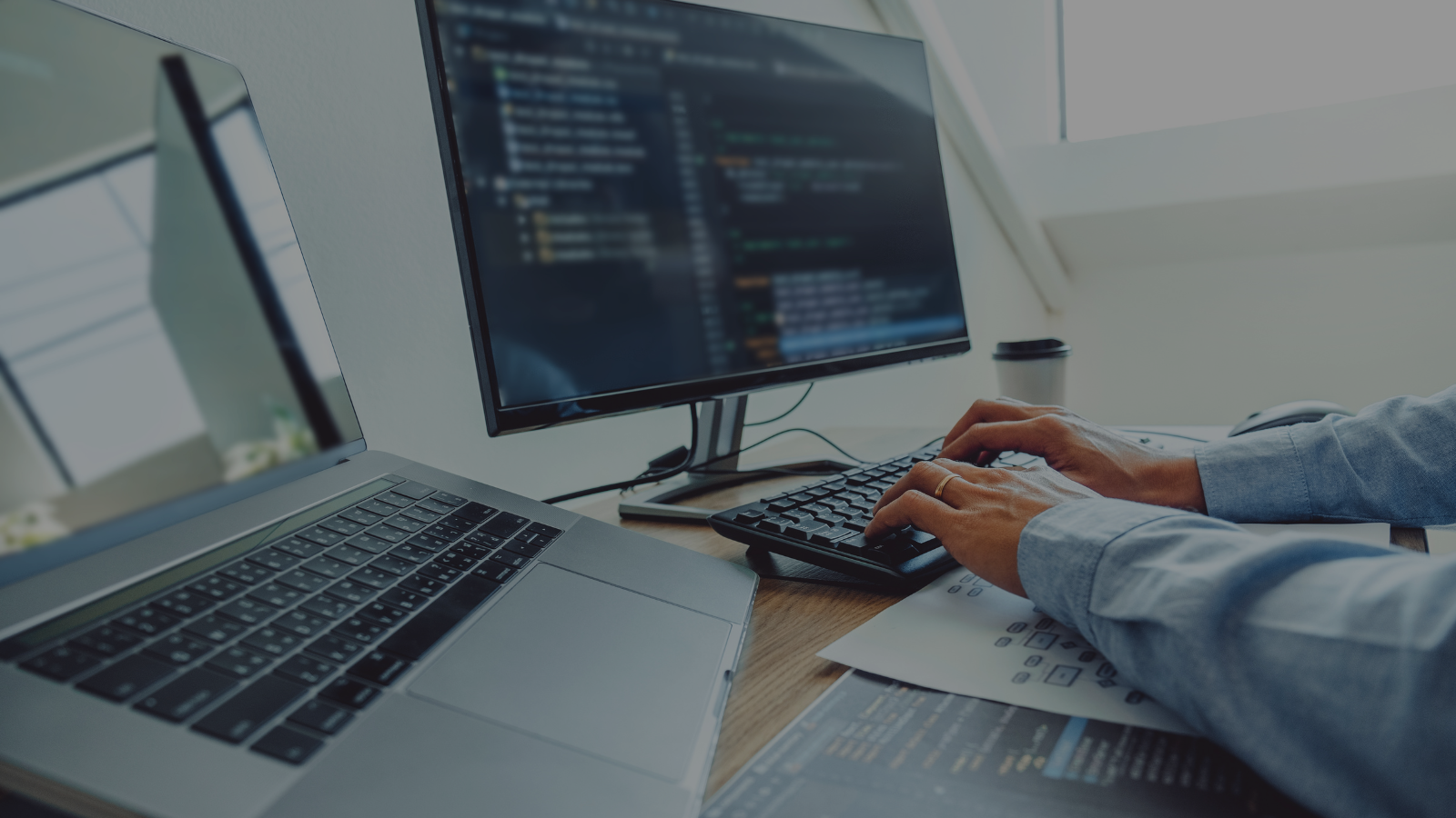 Man working at computer