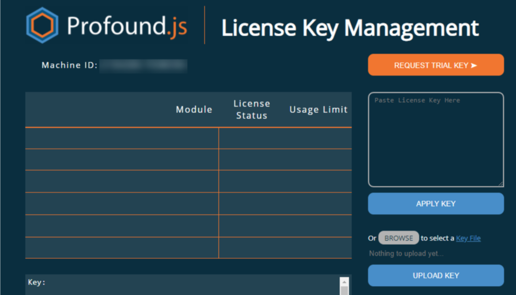 Applying License Keys for Profound.js